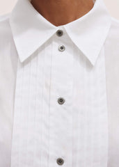 White Relaxed Tux Shirt meandem