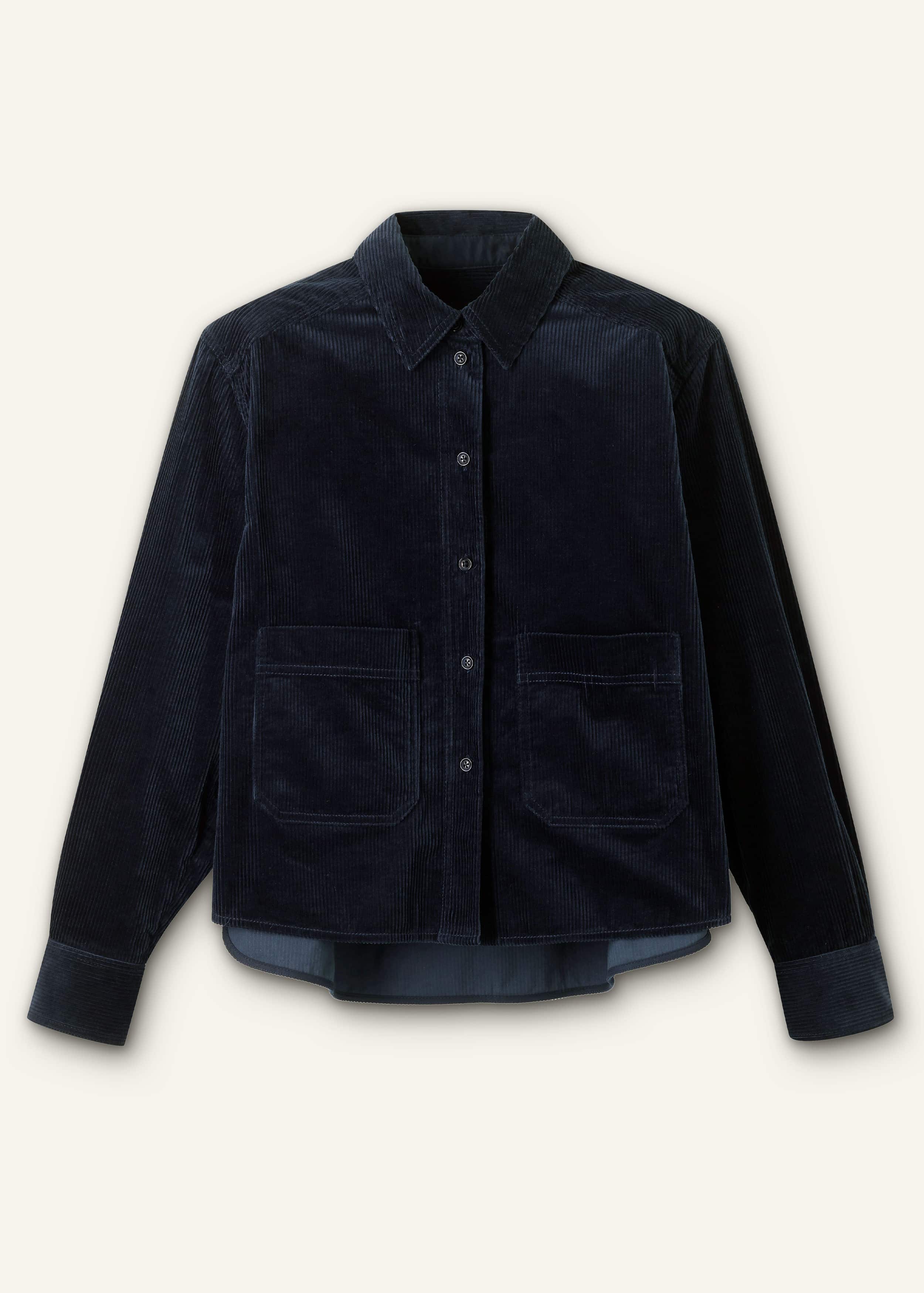 Navy Boxy Shacket meandem