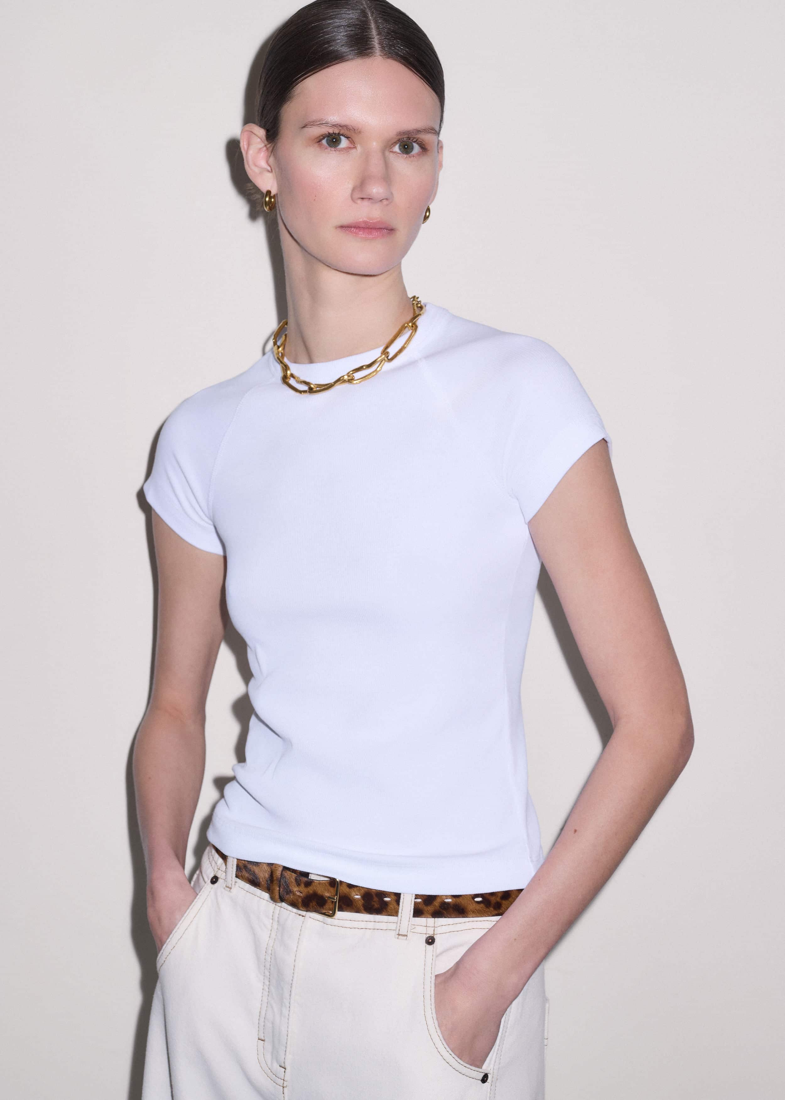 White Ultimate Raglan Tee meandem