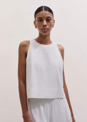 White Shell Crop Top meandem