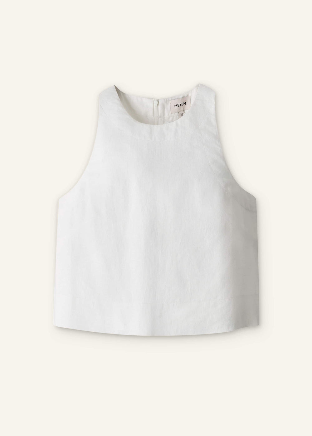 White Shell Crop Top meandem