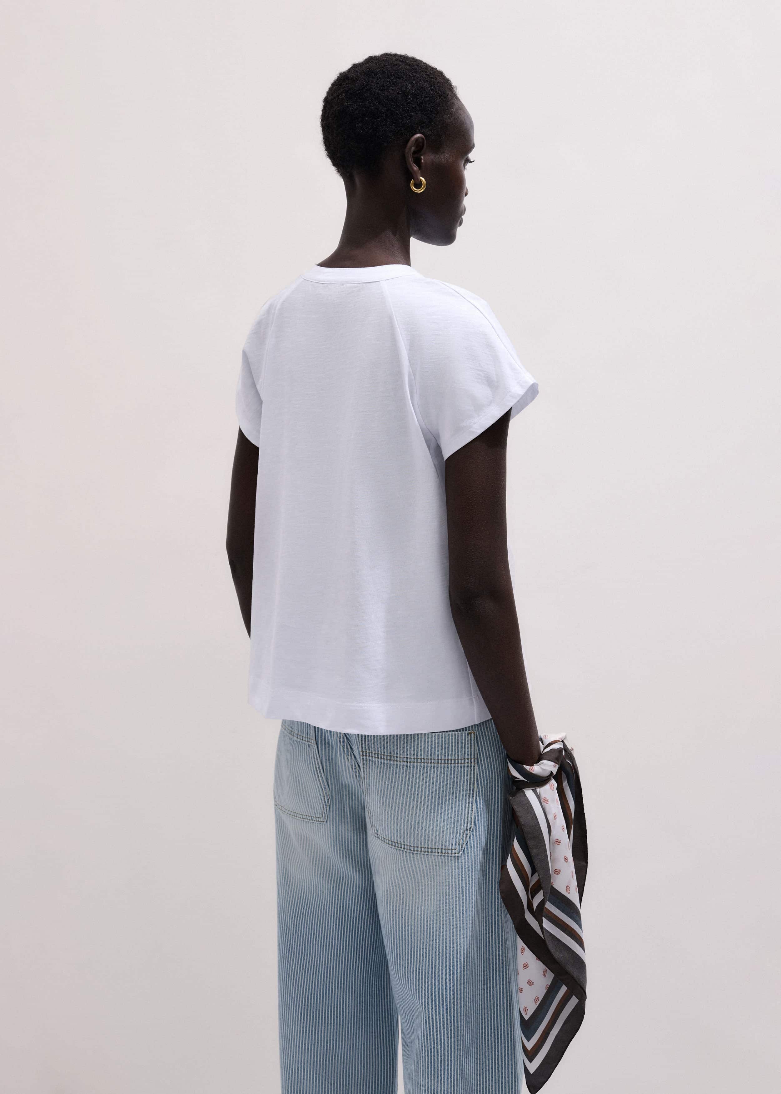 White Open Placket Swing Top meandem