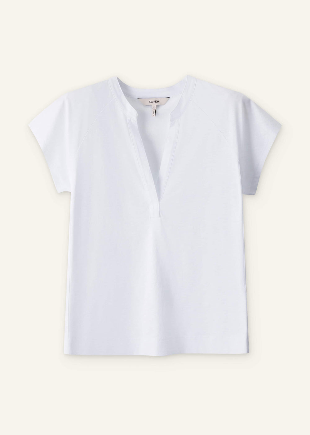 White Open Placket Swing Top meandem