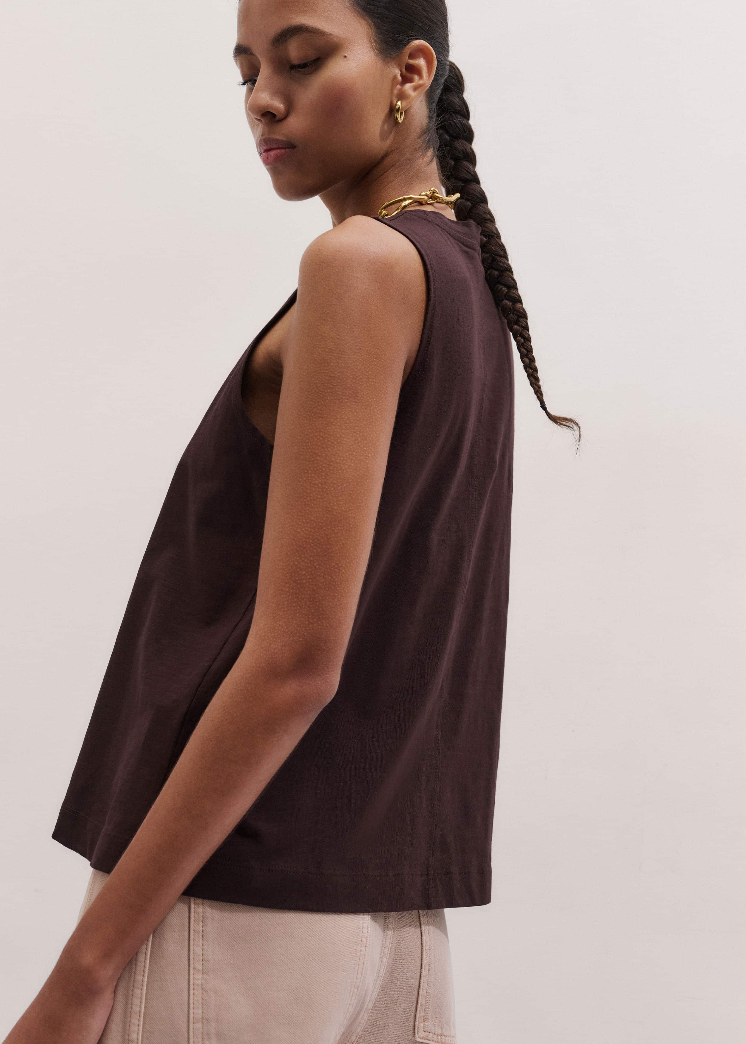 Brown Racerback Swing Top meandem