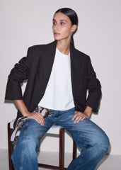 White Relaxed Cropped T-Shirt meandem