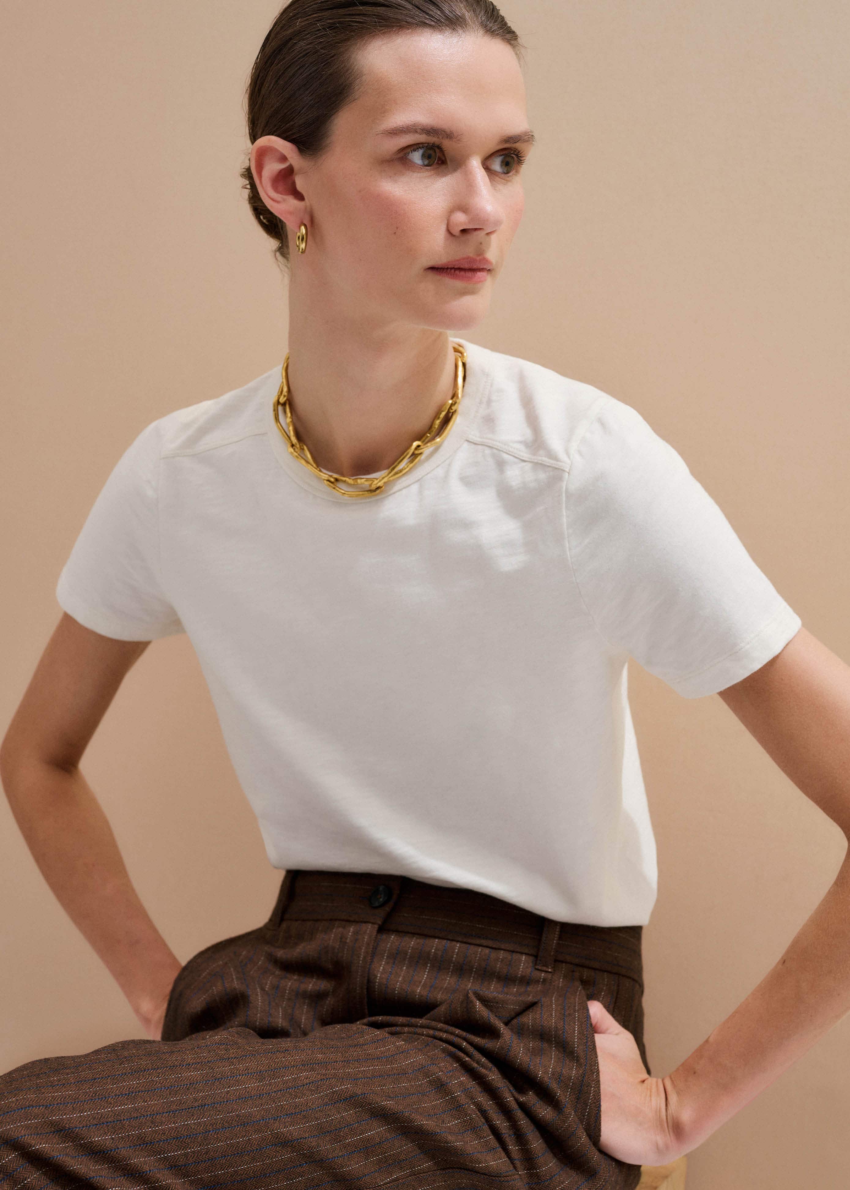 Cream Warm Touch Tee meandem