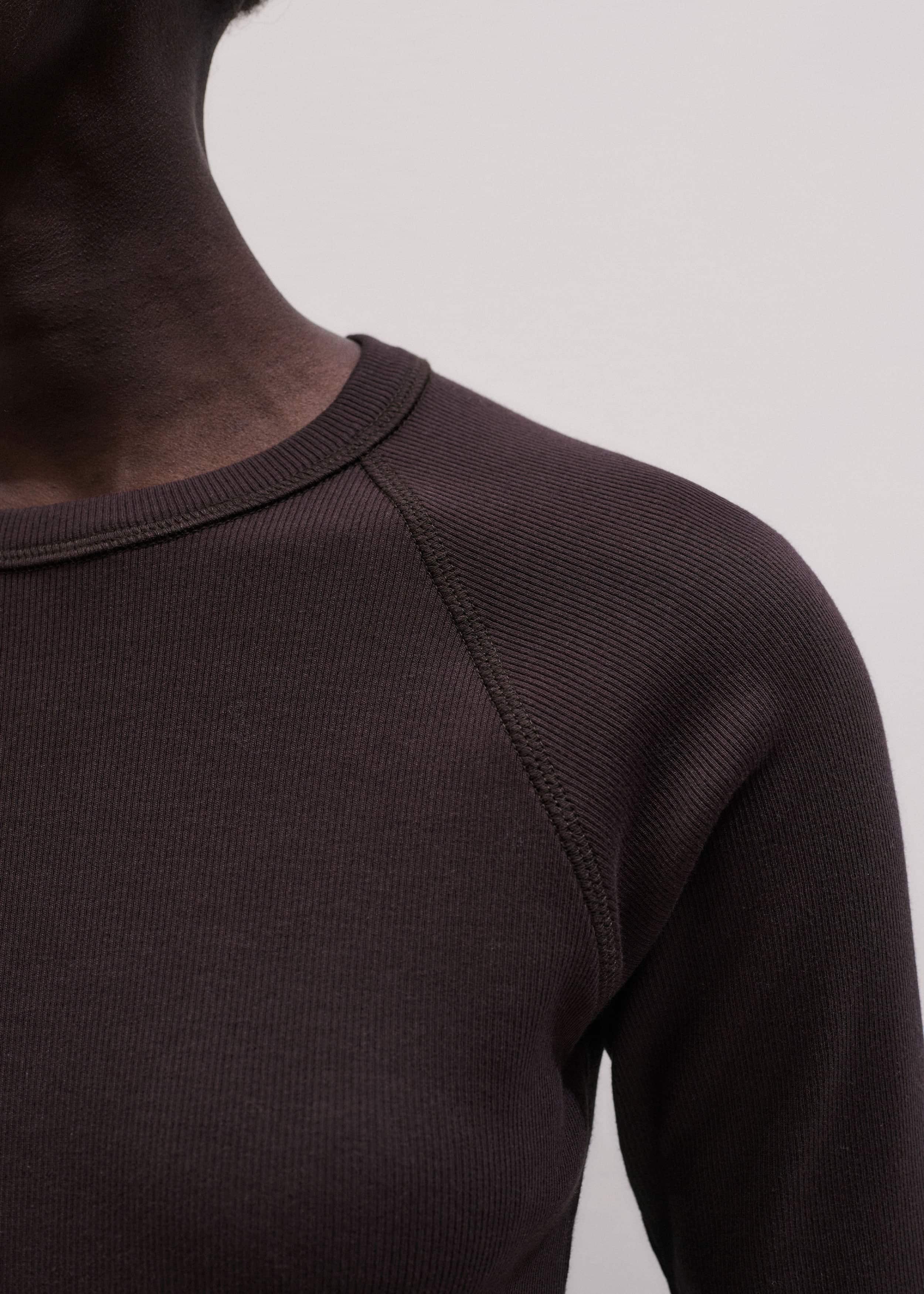 Brown Raglan Crop Tee meandem