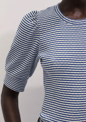 Blue Feminine Sleeve Tee meandem
