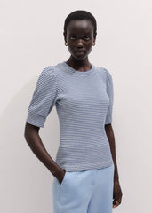 Blue Feminine Sleeve Tee meandem