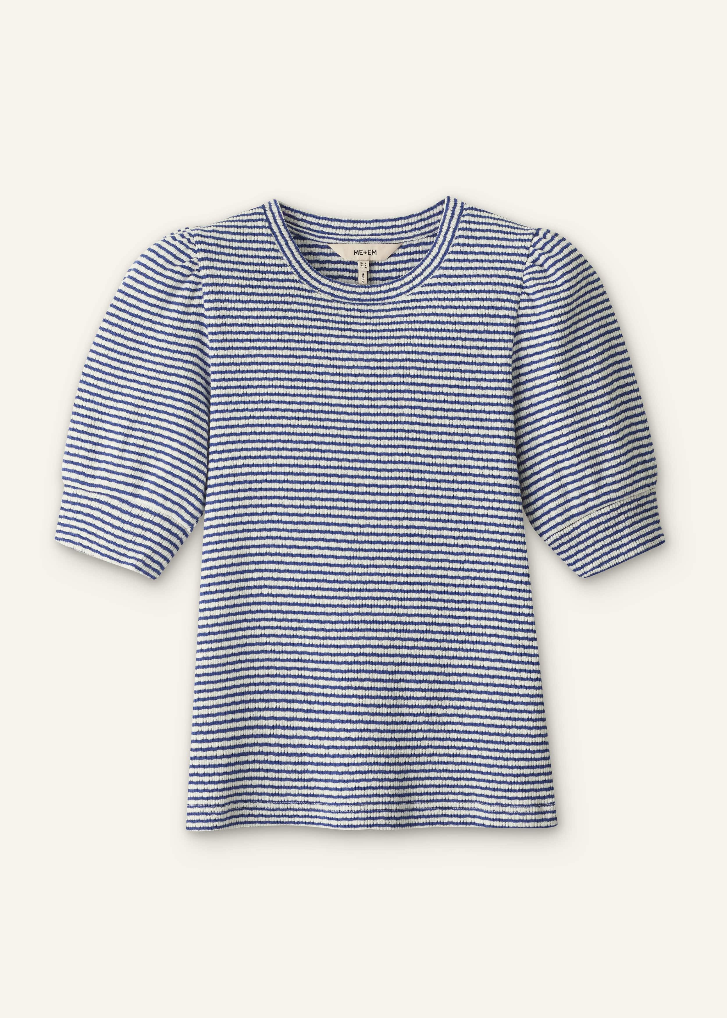 Blue Feminine Sleeve Tee meandem