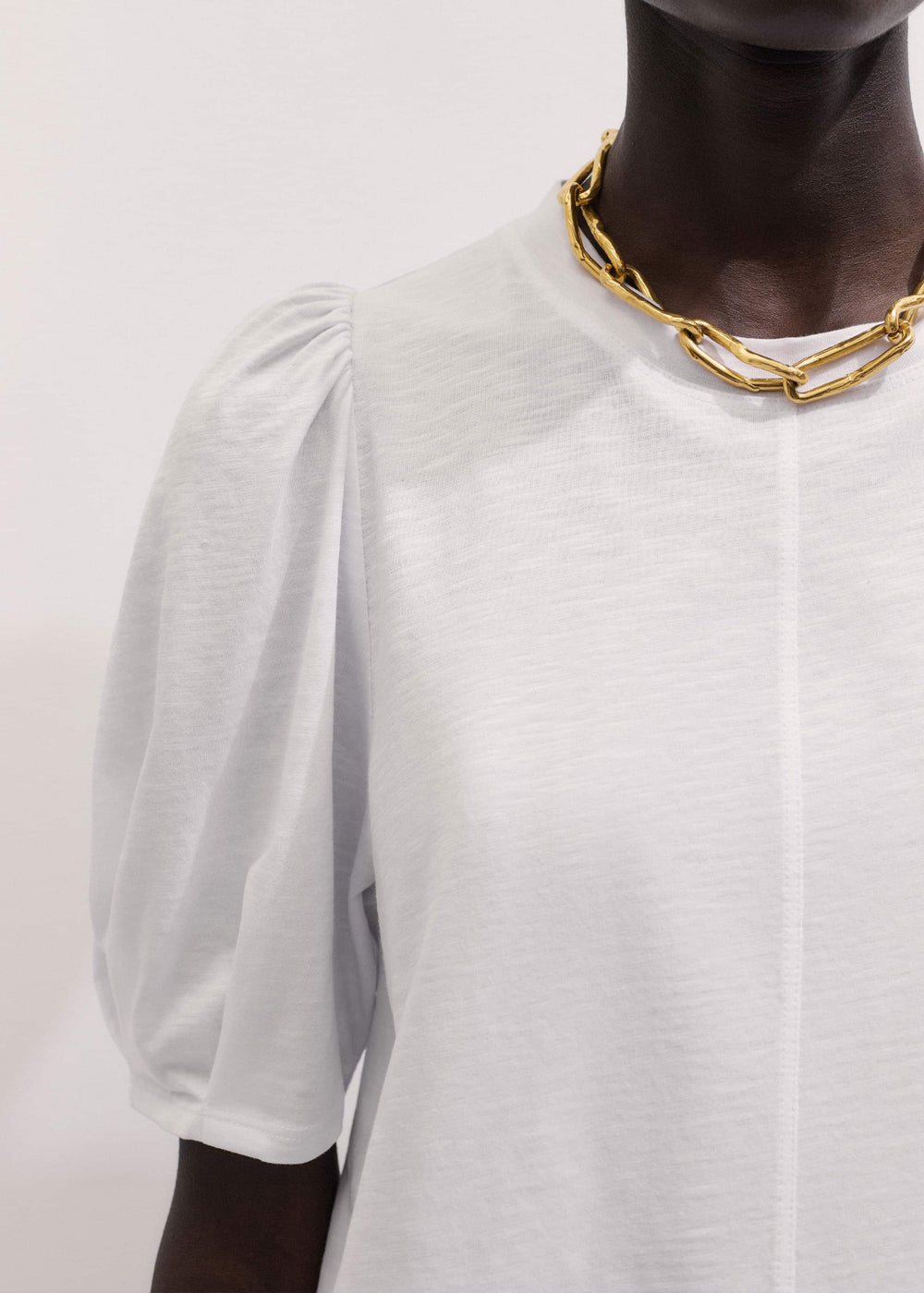White Feminine Sleeve Swing Top meandem