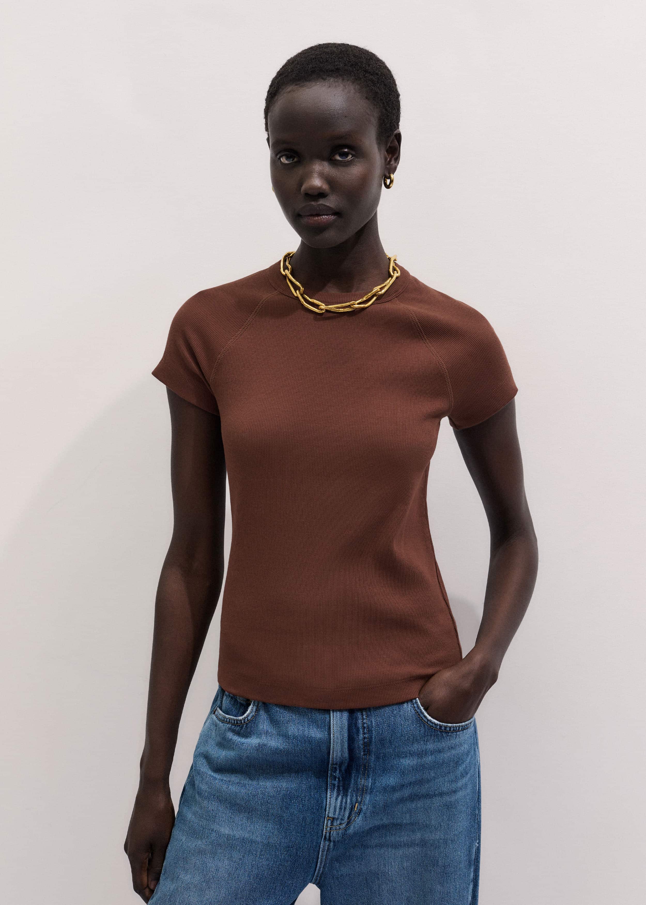 Cinnamon Brown Ultimate Raglan Tee meandem