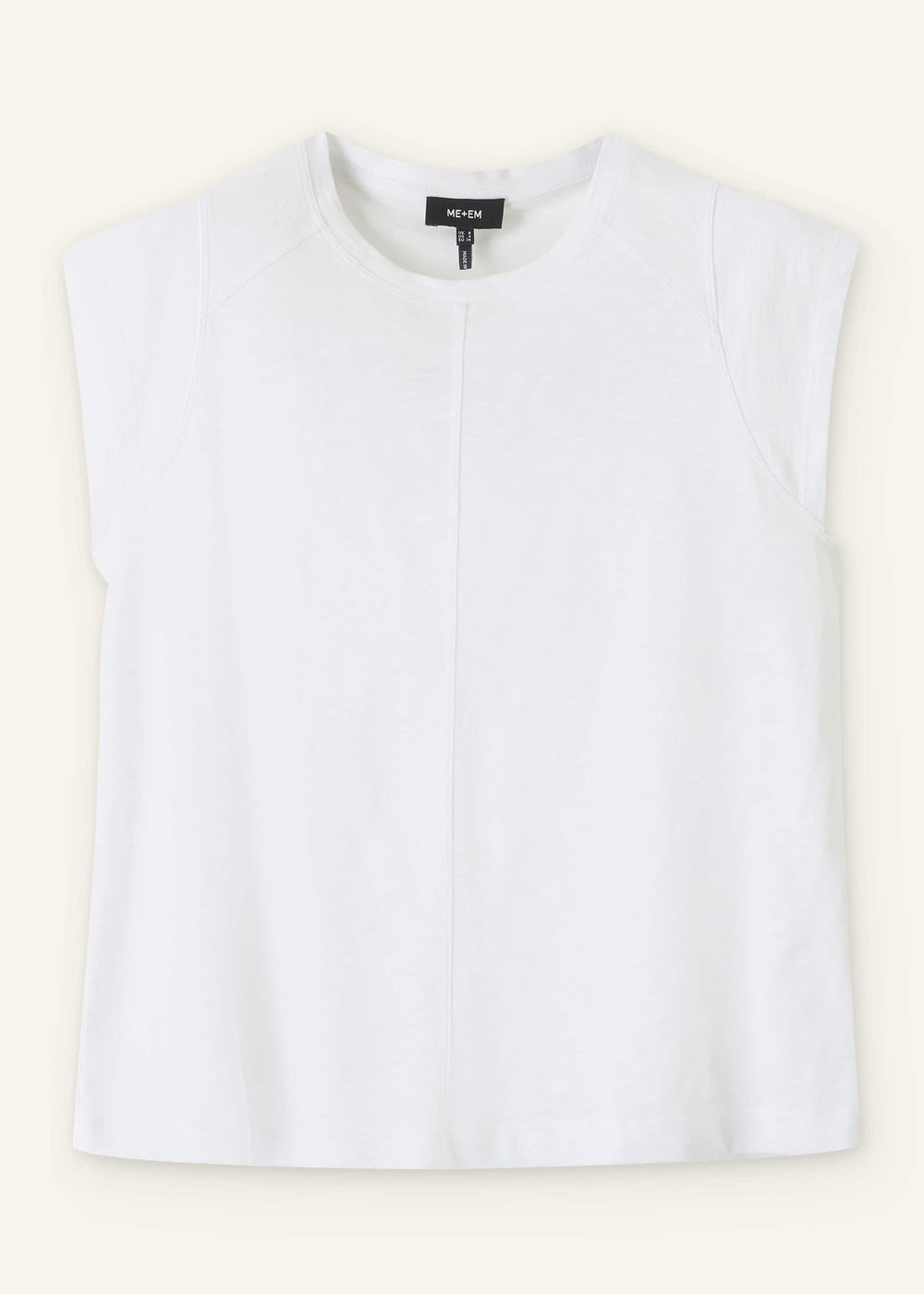White Cap Sleeve Crew Neck Swing Tee meandem