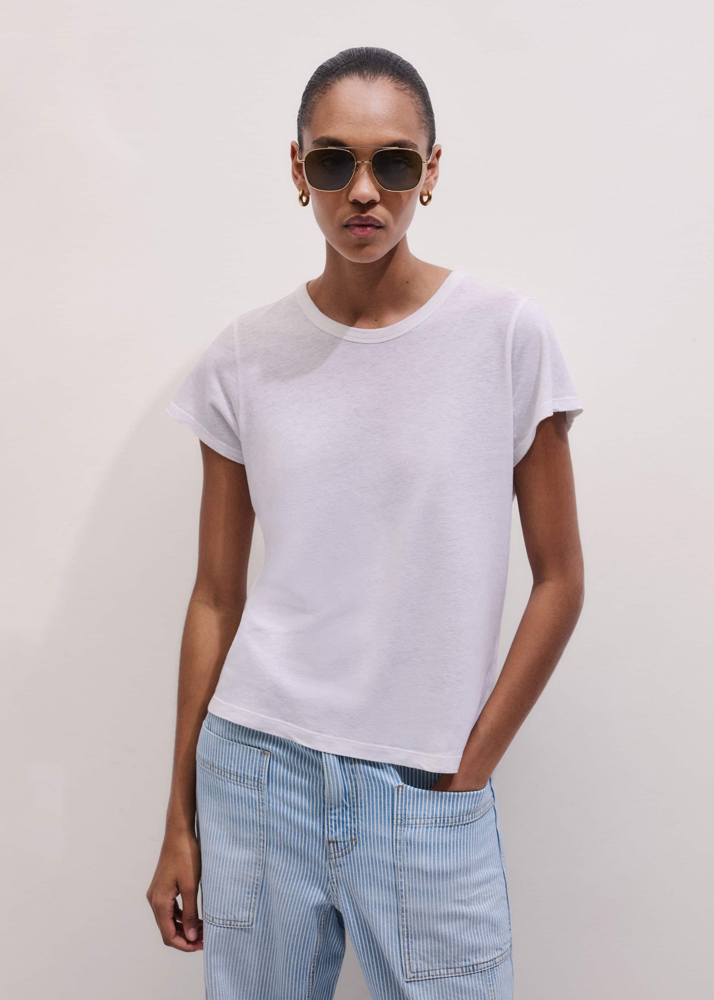 White Soft Washed Tee meandem
