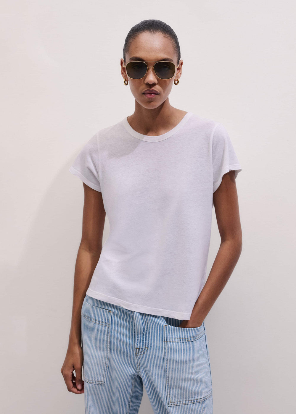 White Soft Washed Tee meandem