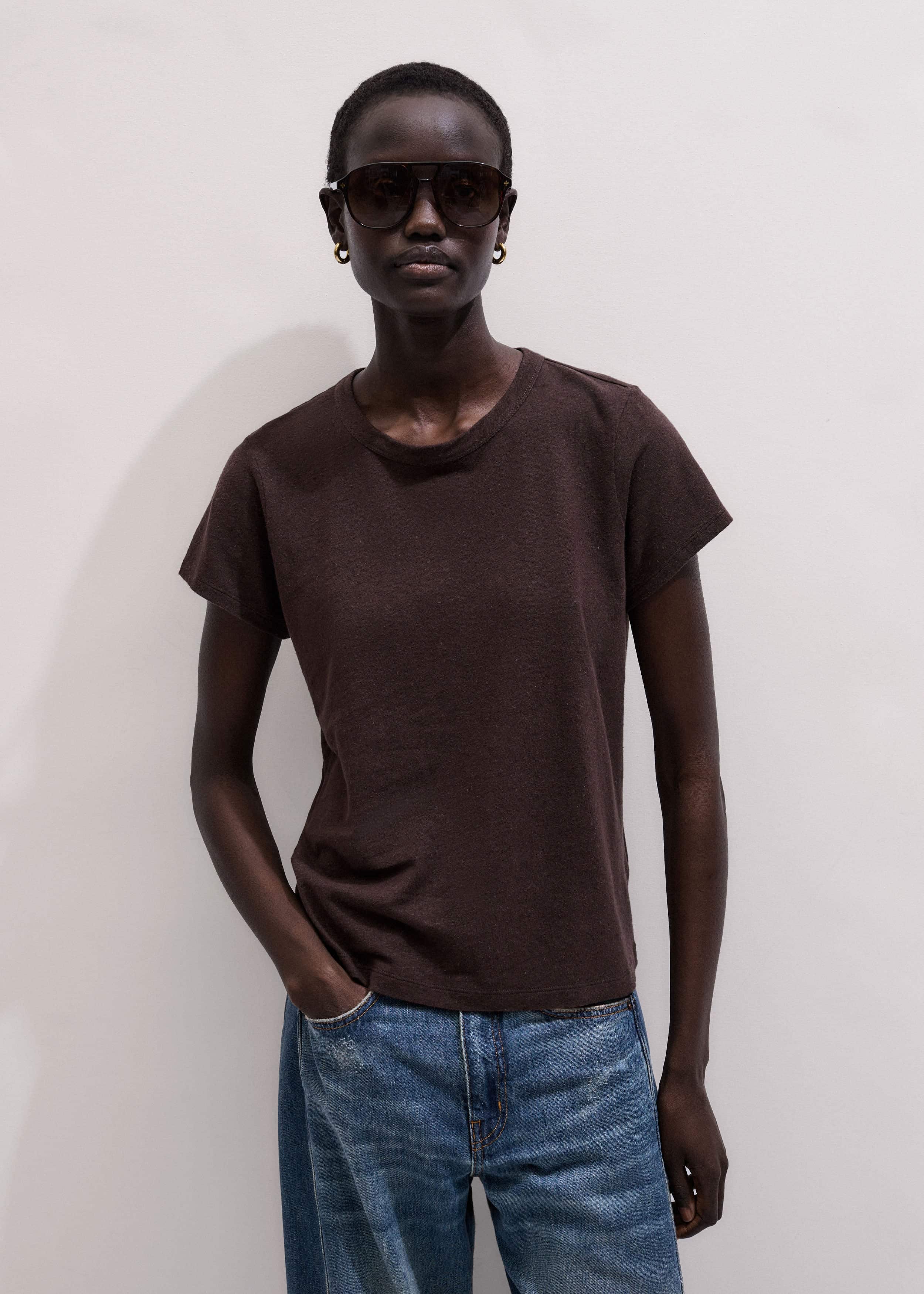 Brown Soft Washed Tee meandem