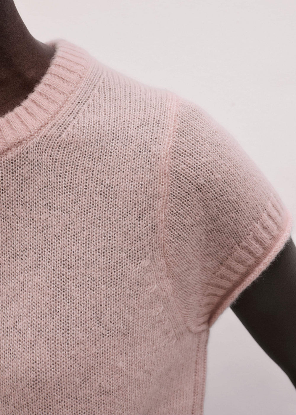 Pink Merino Cashmere Silk Straight Baby Tee meandem
