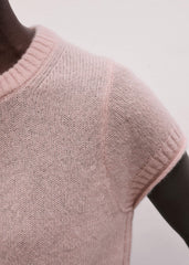 Pink Merino Cashmere Silk Straight Baby Tee meandem