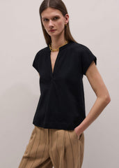 Black Open Placket Swing Top meandem