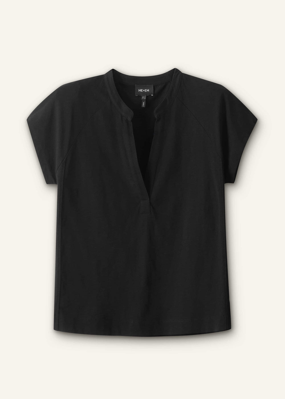 Black Open Placket Swing Top meandem