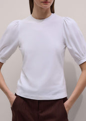 White Feminine Sleeve Tee meandem