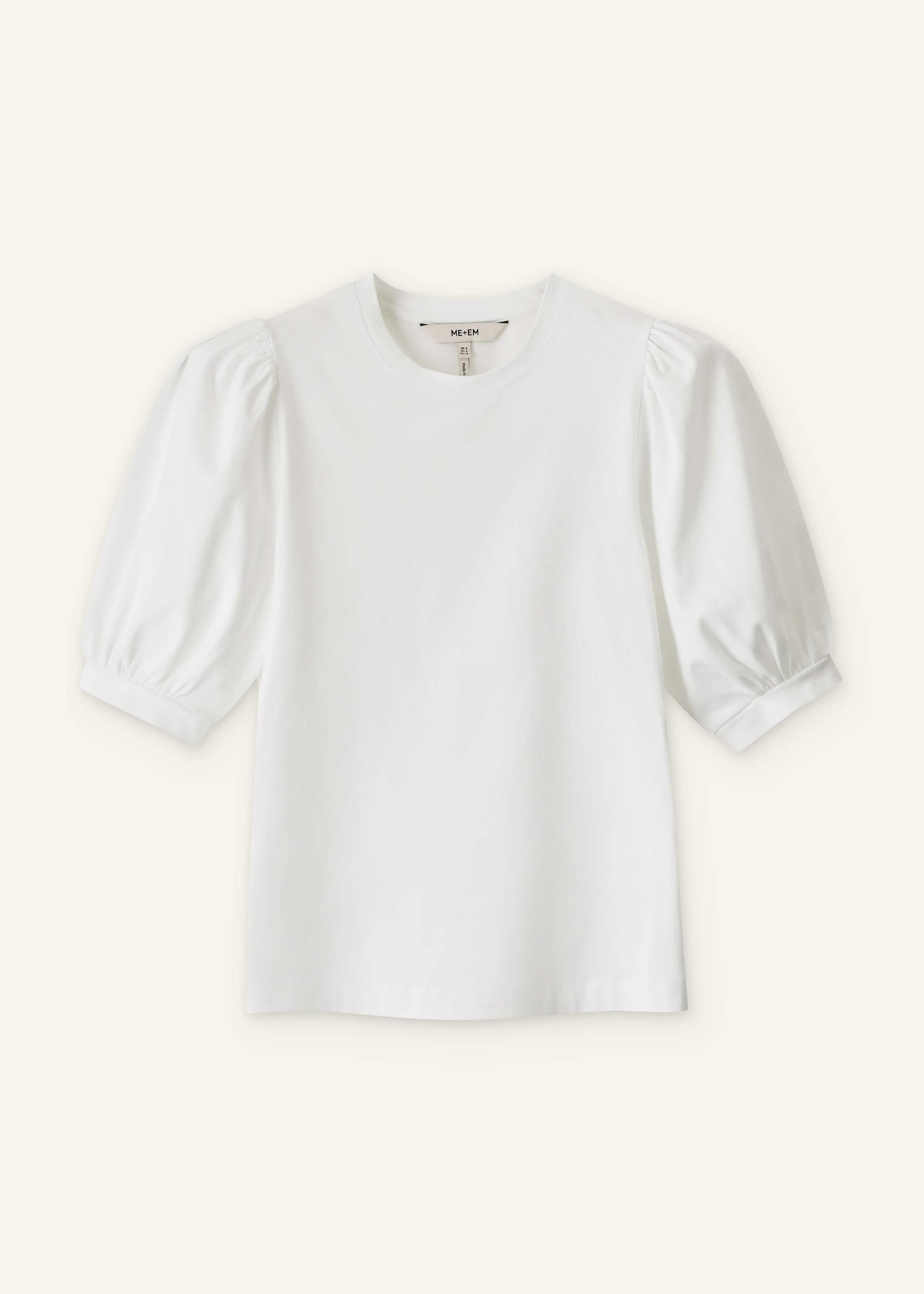 White Feminine Sleeve Tee meandem