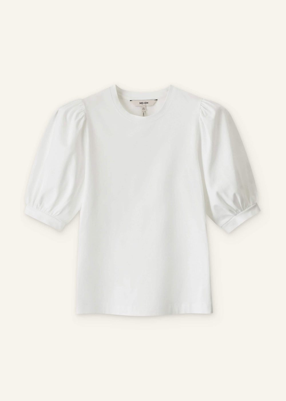 White Feminine Sleeve Tee meandem