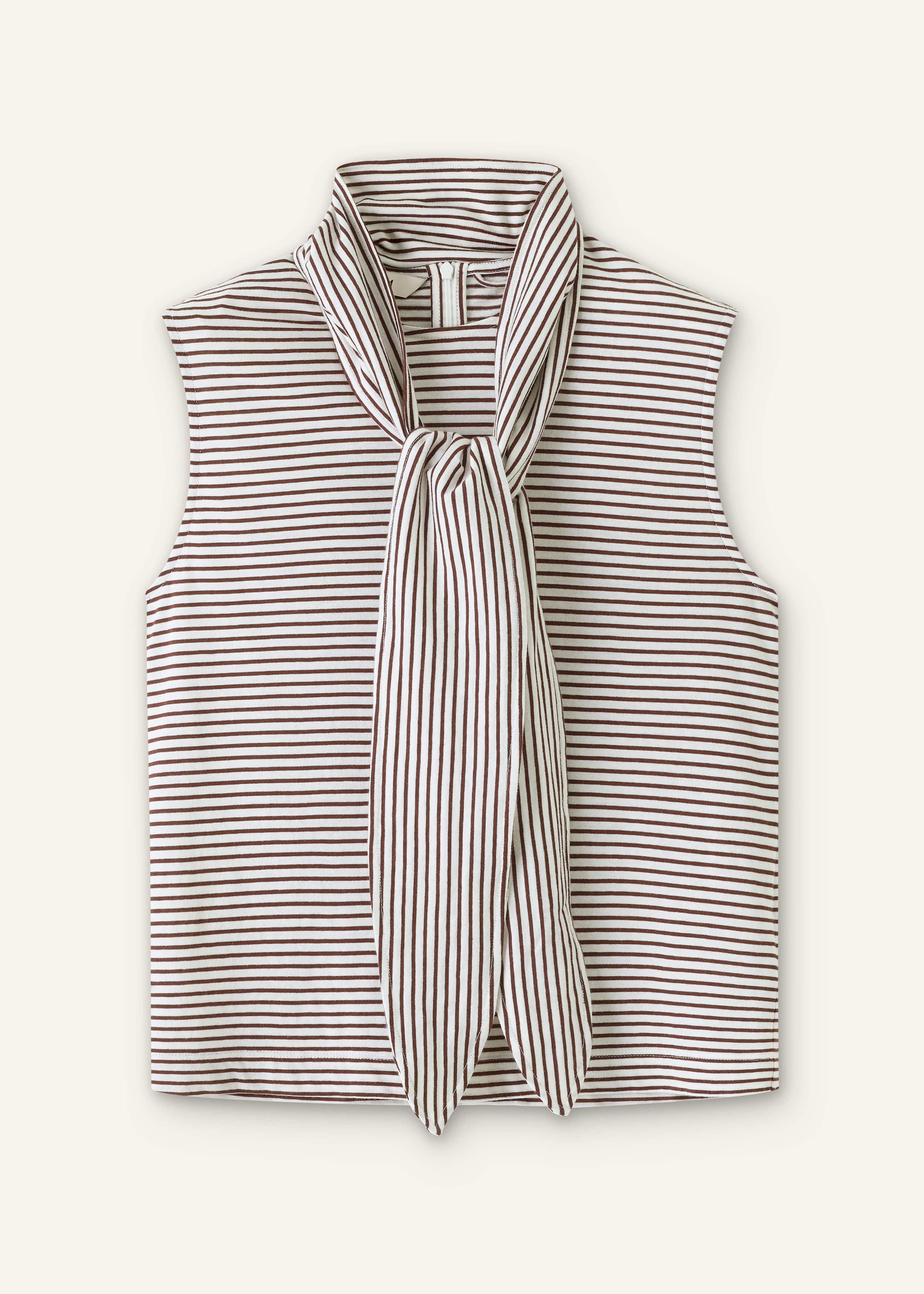 Brown Scarf Neck Tank meandem