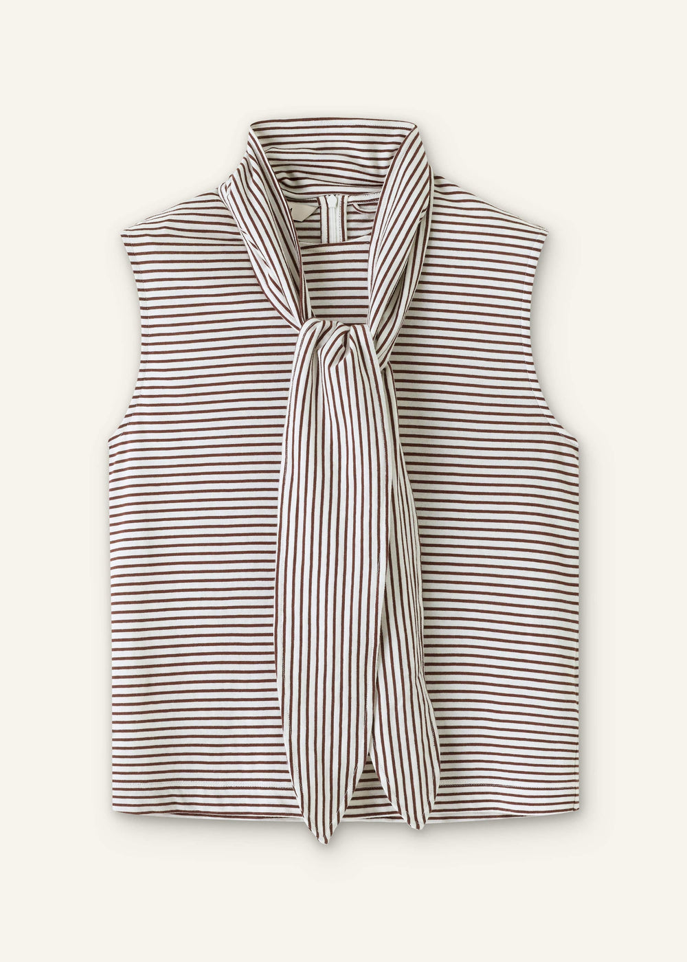 Brown Scarf Neck Tank meandem