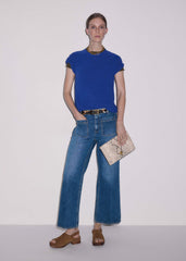 Blue Straight Knit Tee meandem