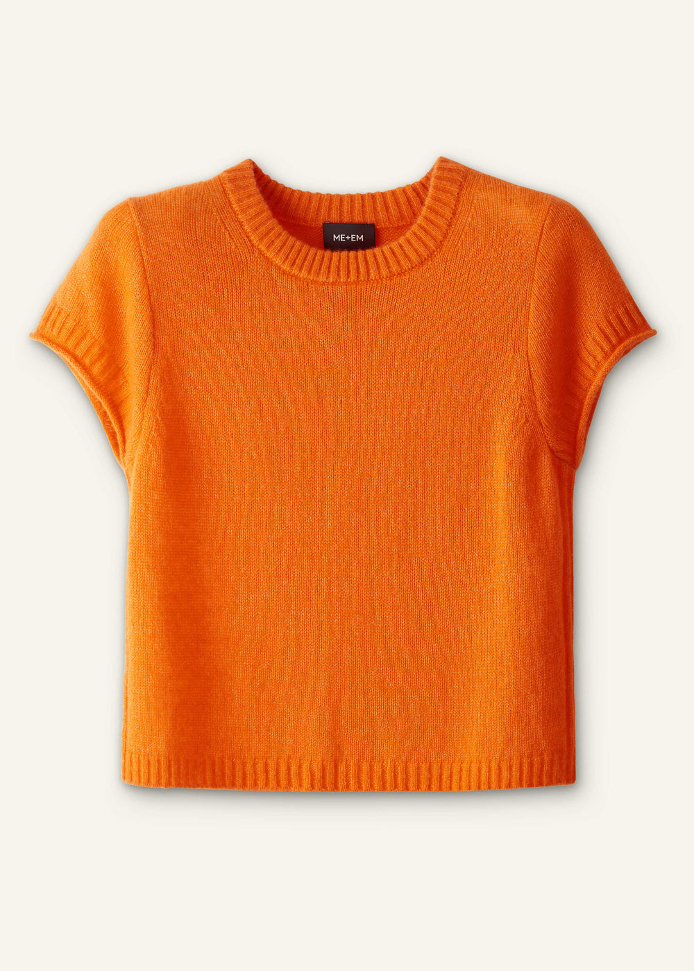 Orange Merino Cashmere Silk Baby Tee meandem