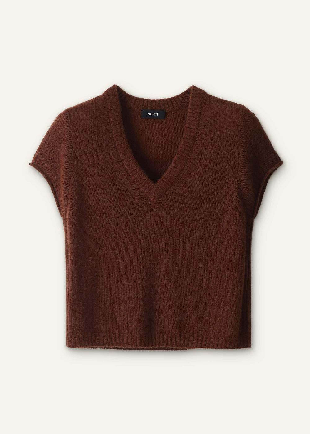 Cinnamon Brown V-Neck Baby Tee meandem