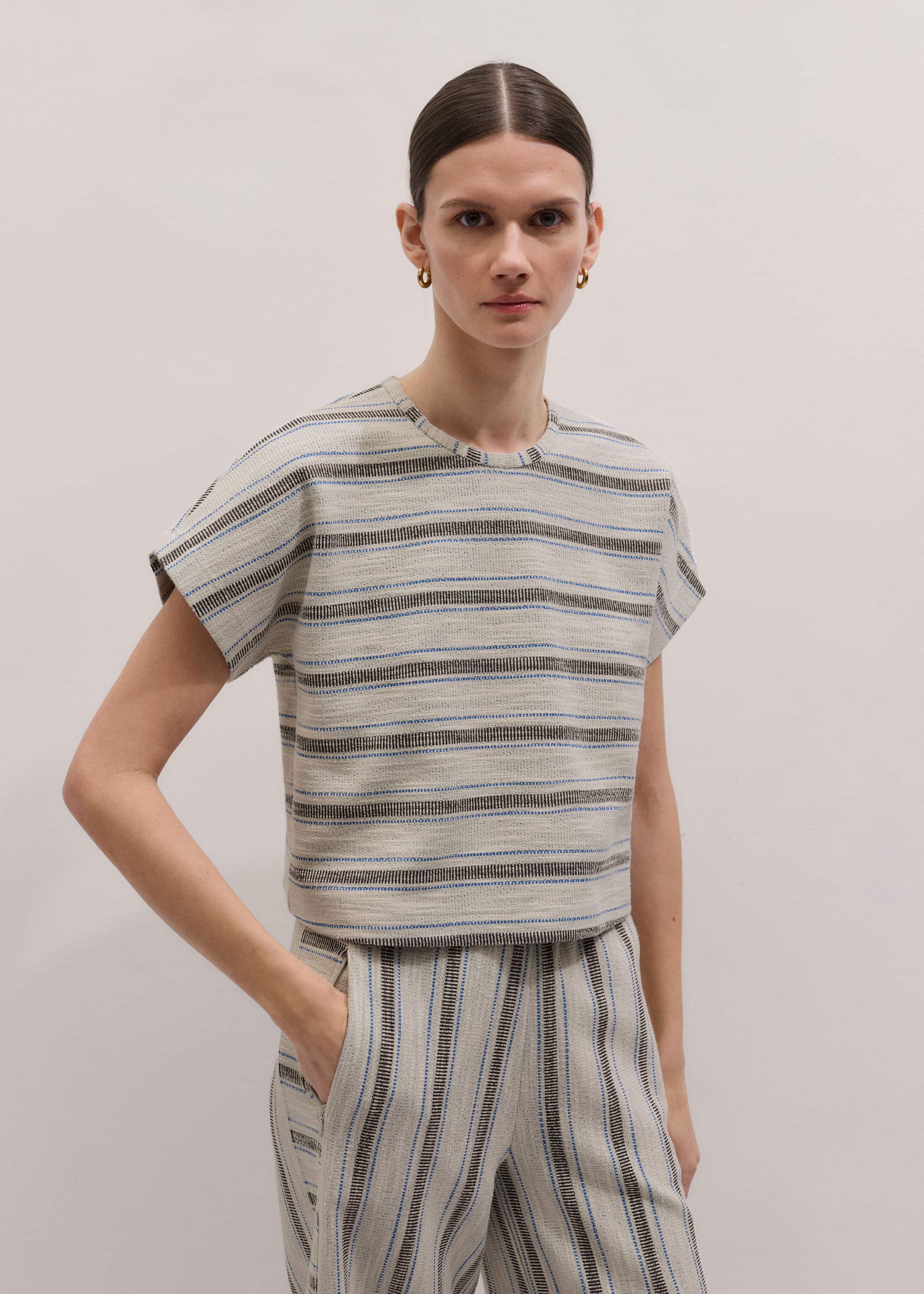 Cream Stripe Tee meandem