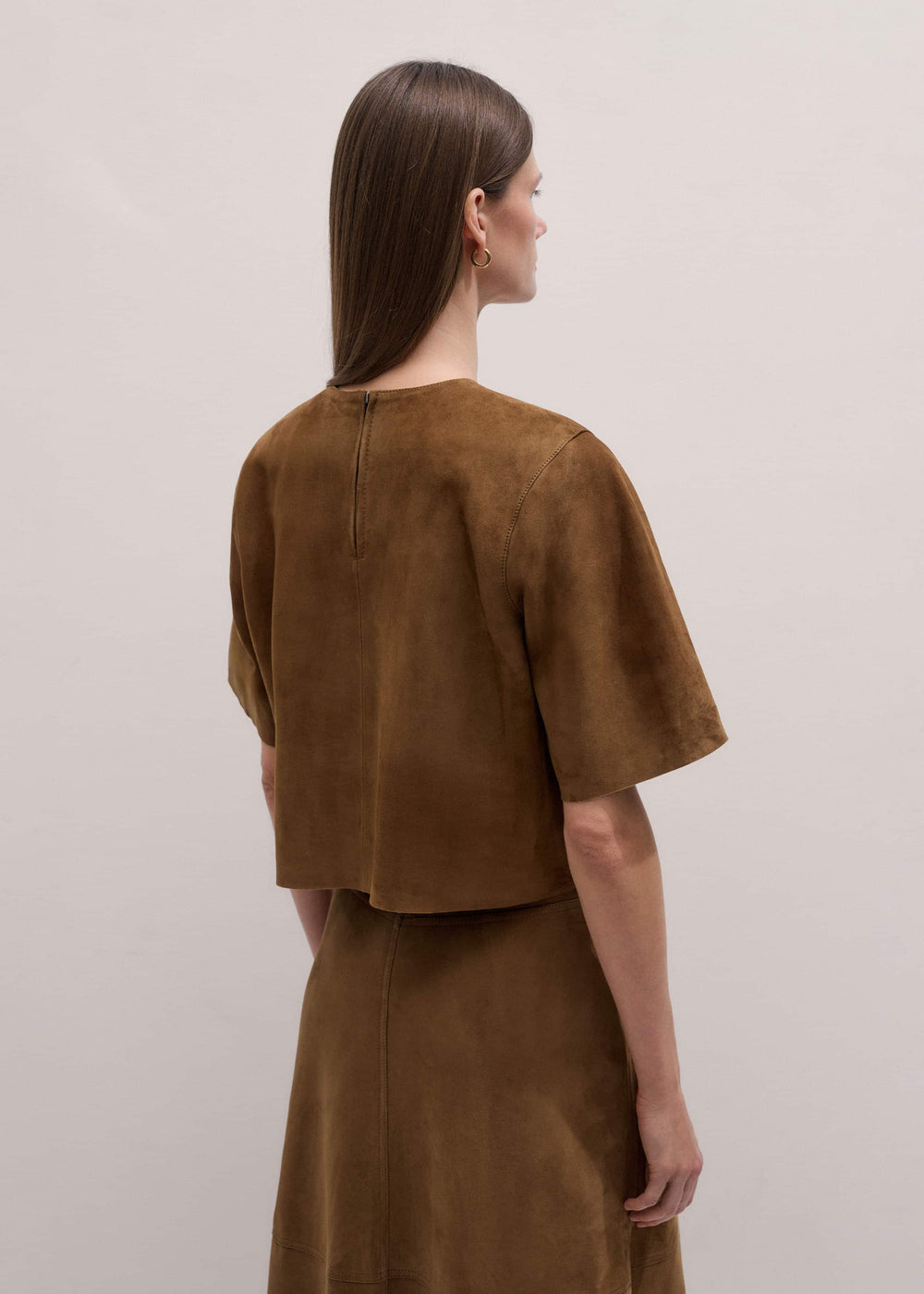 Brown Luxe Boxy T-Shirt meandem