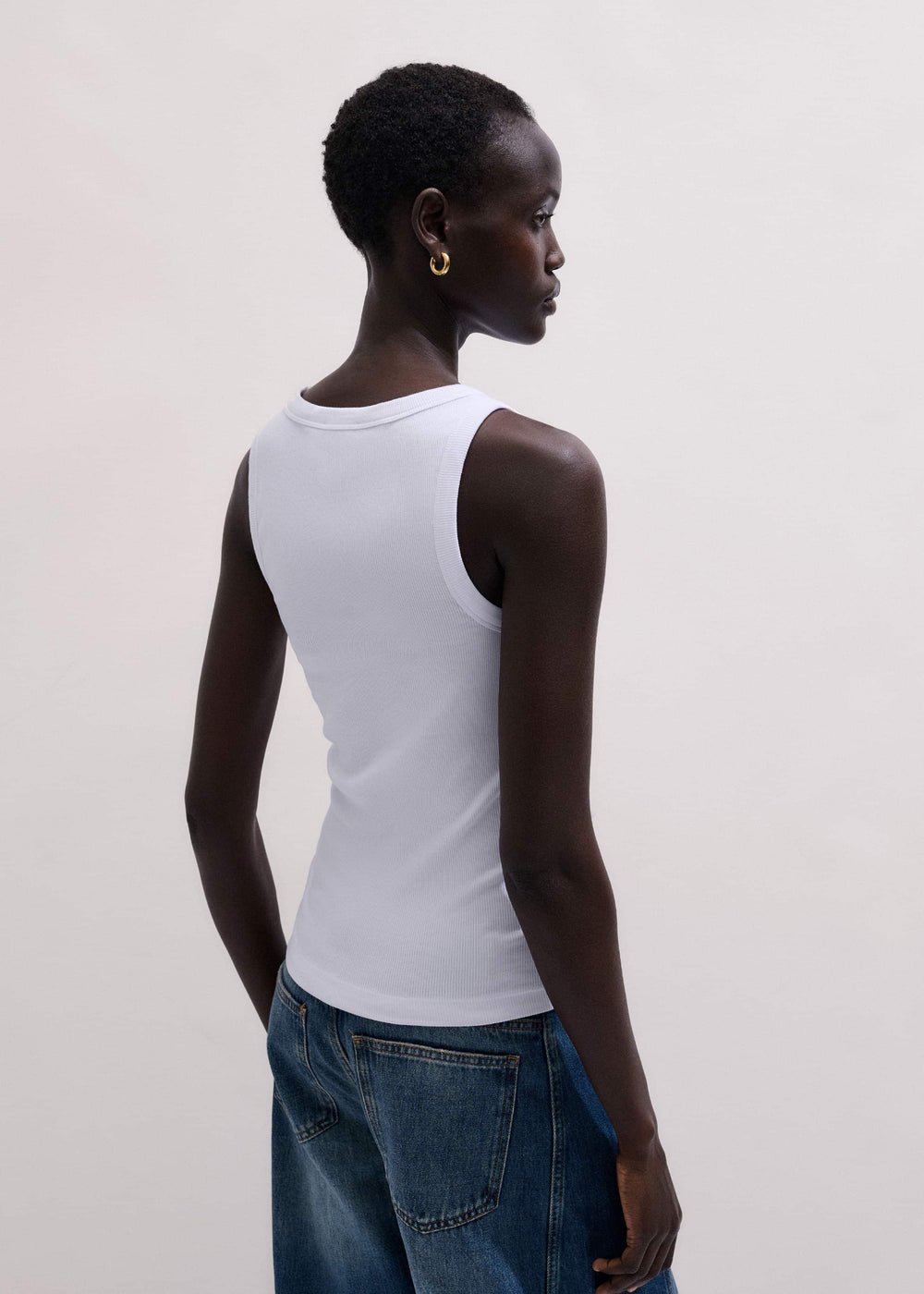 White Ultimate Crew Neck Tank meandem