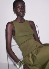 Olive Green Perfect Basic Vest meandem
