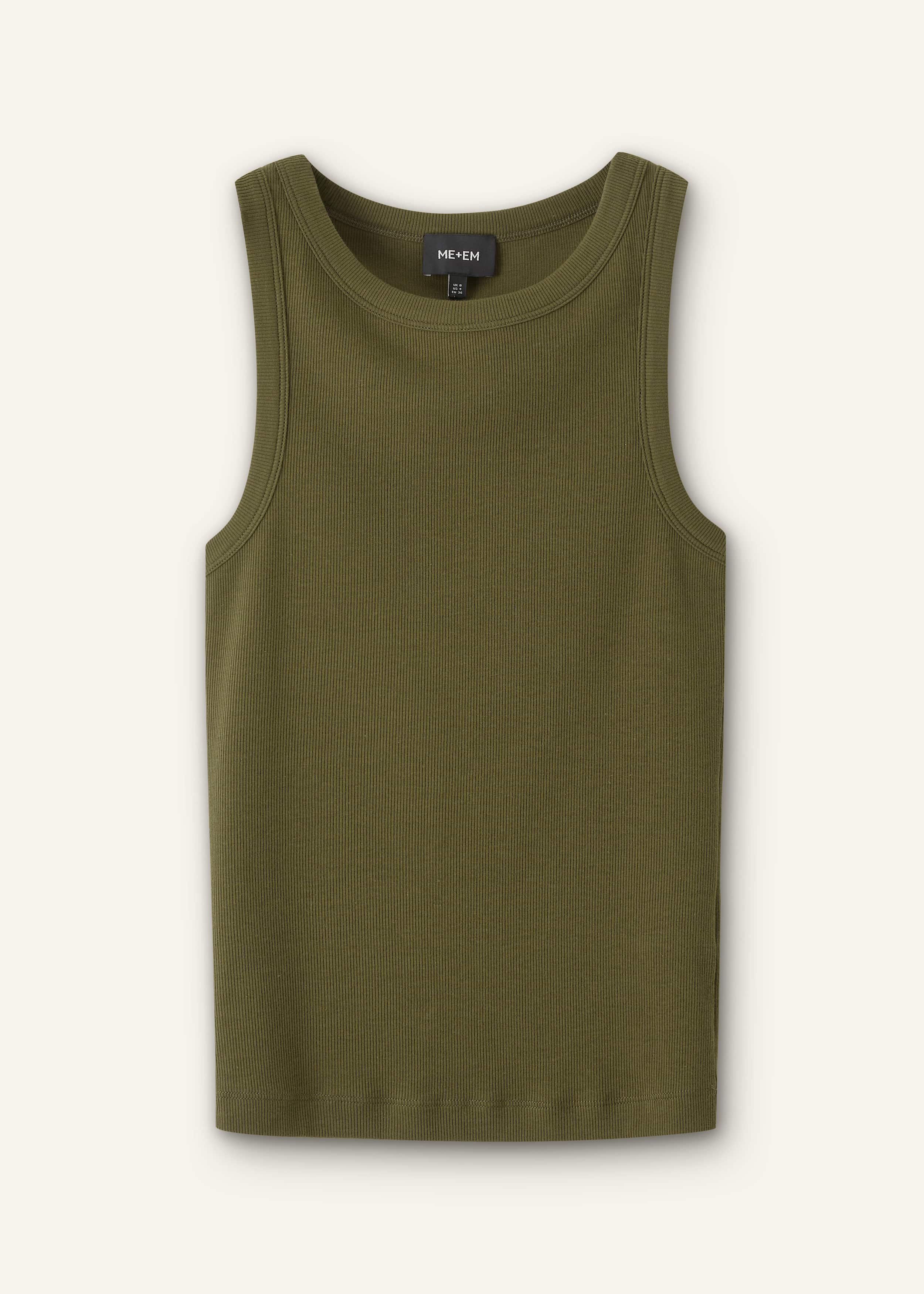 Olive Green Perfect Basic Vest meandem