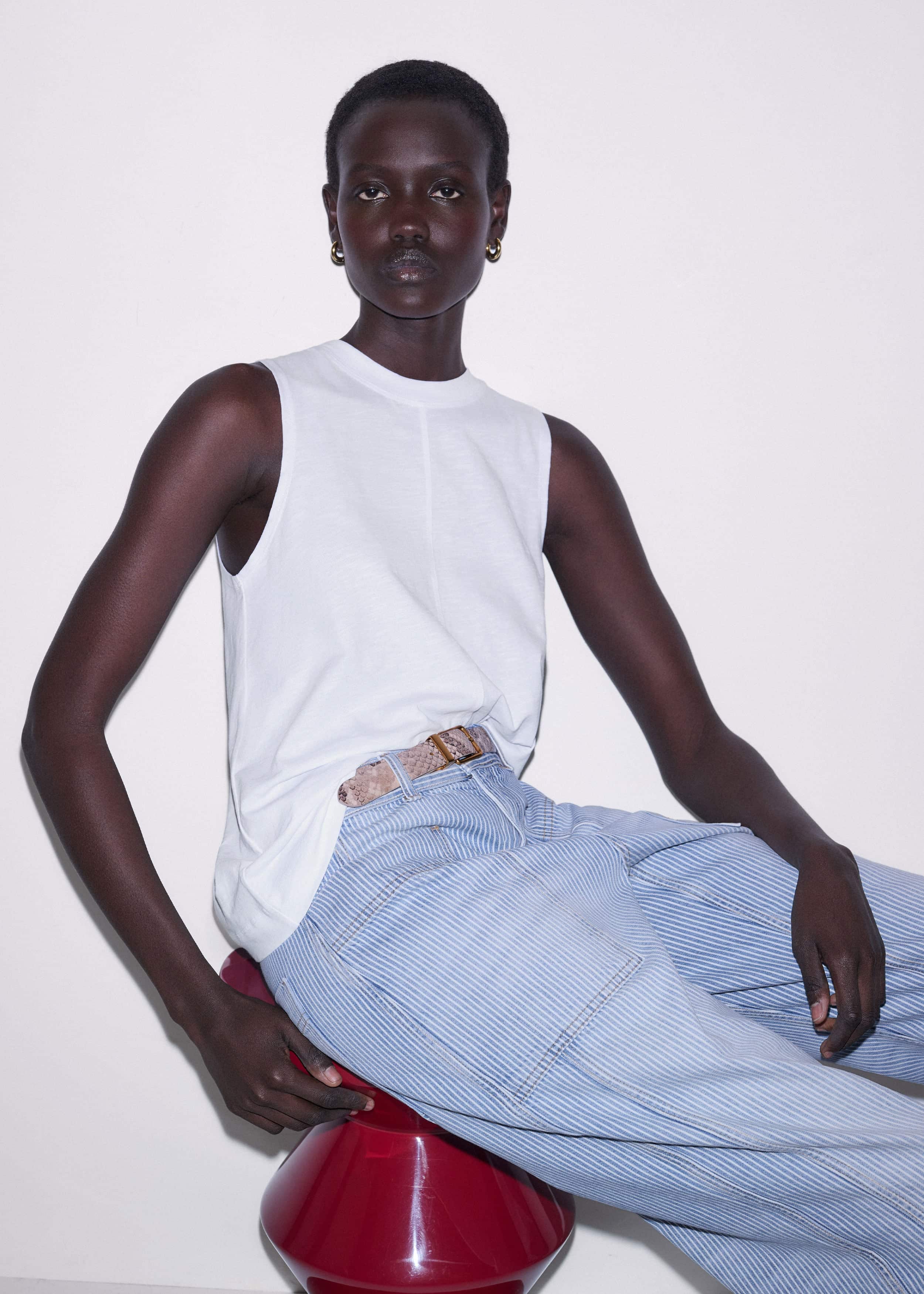 White Racerback Swing Top meandem