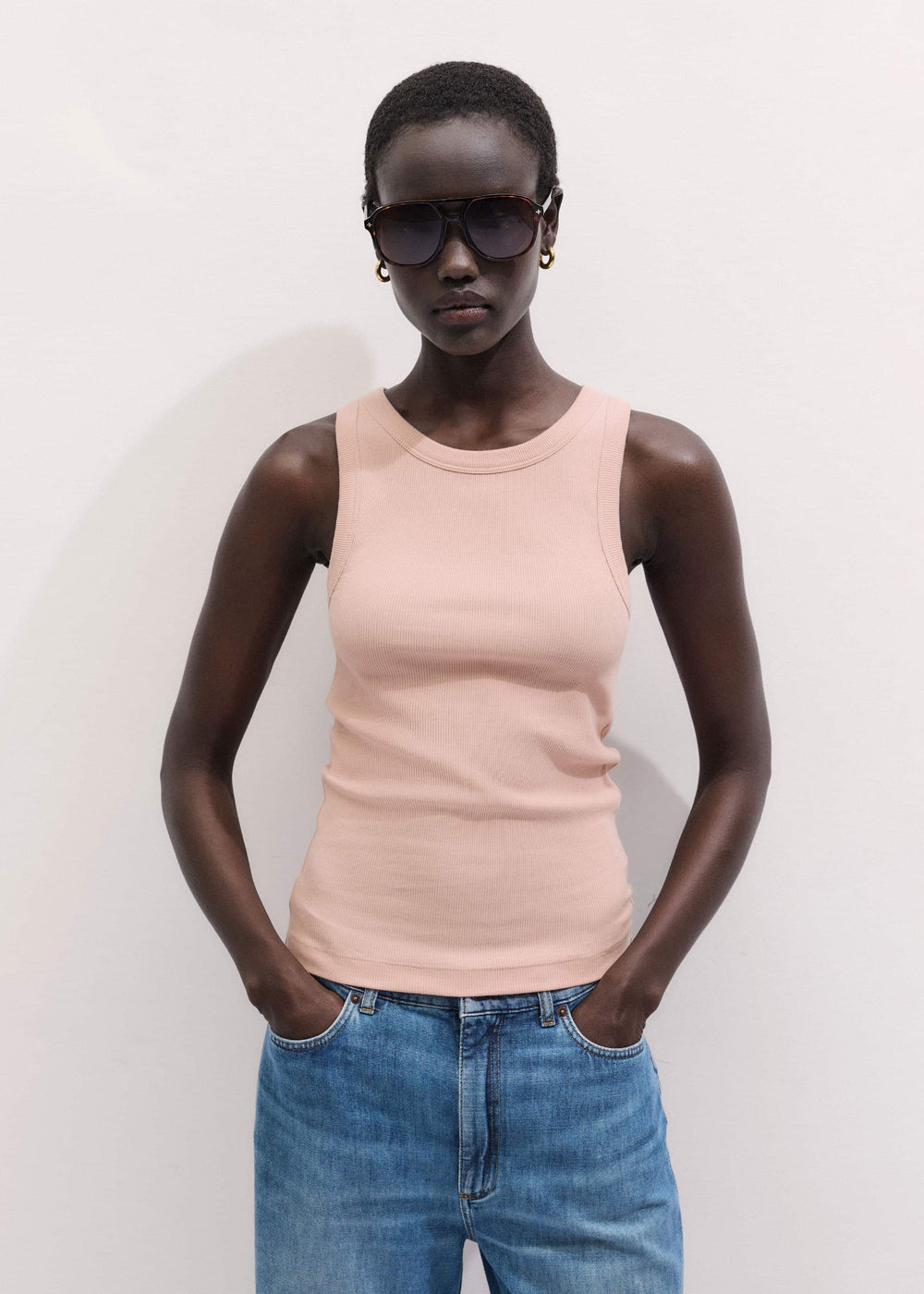 Blush Pink Perfect Basic Vest meandem