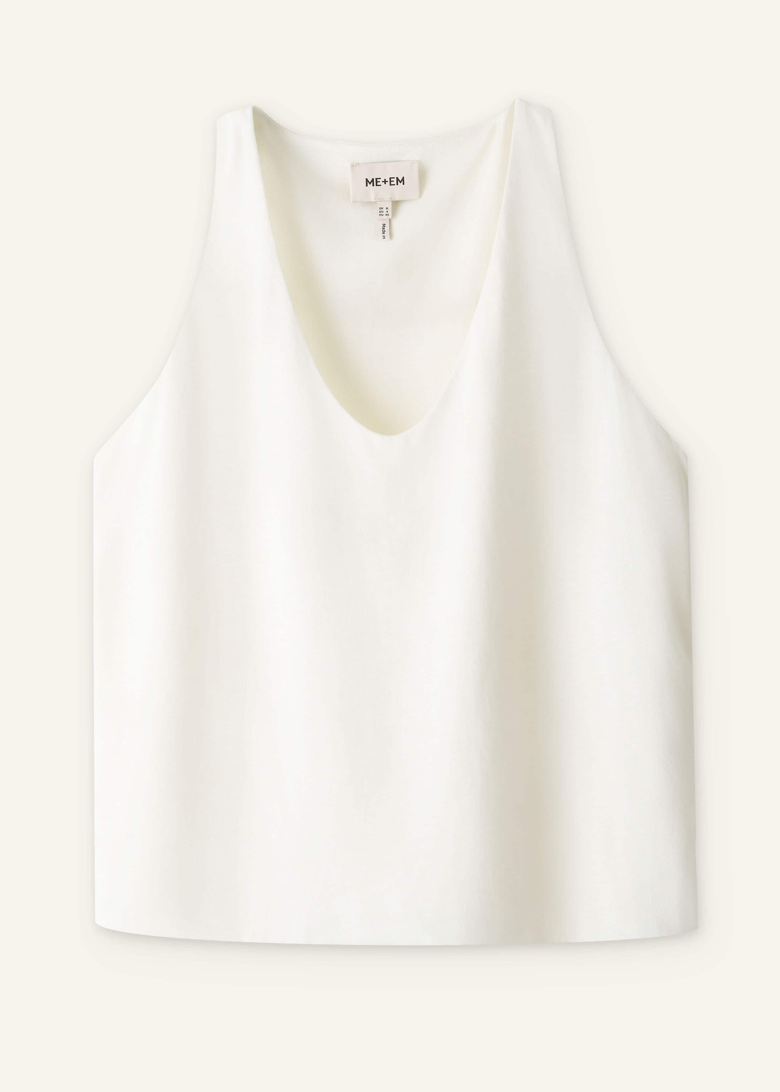 Cream Scoop Neck Vest meandem