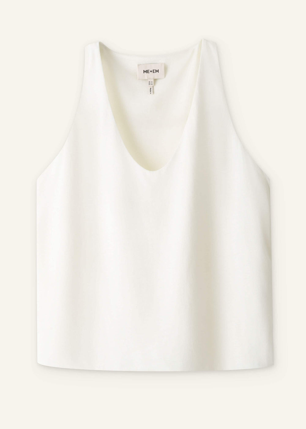 Cream Scoop Neck Vest meandem