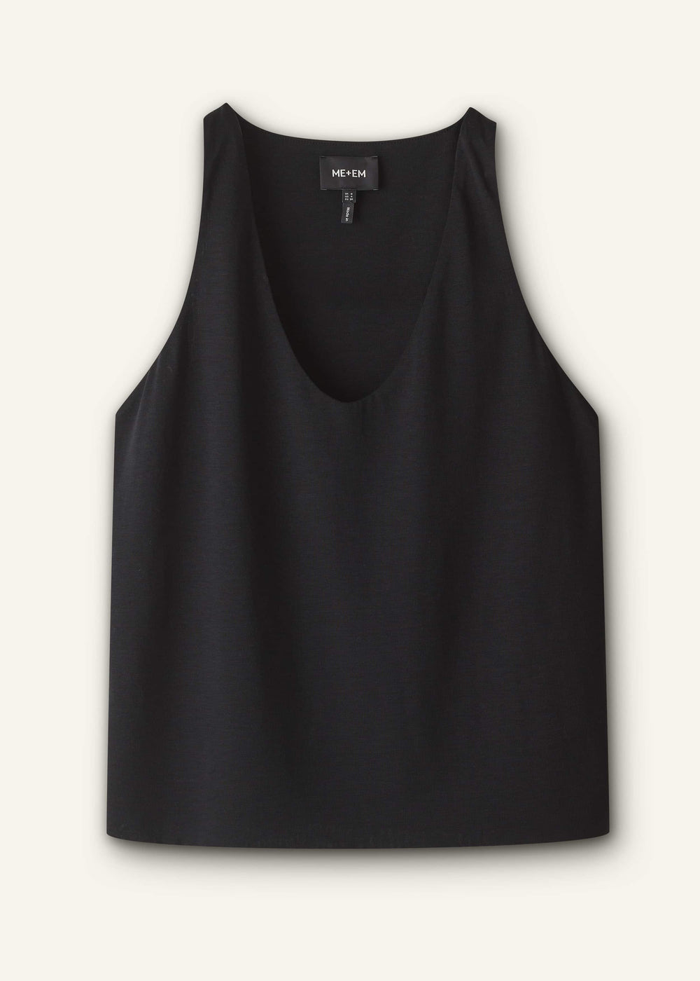 Black Scoop Neck Vest meandem