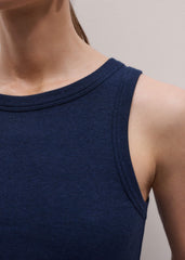 Navy Ultimate Crew Neck Perfect Basic Tank meandem