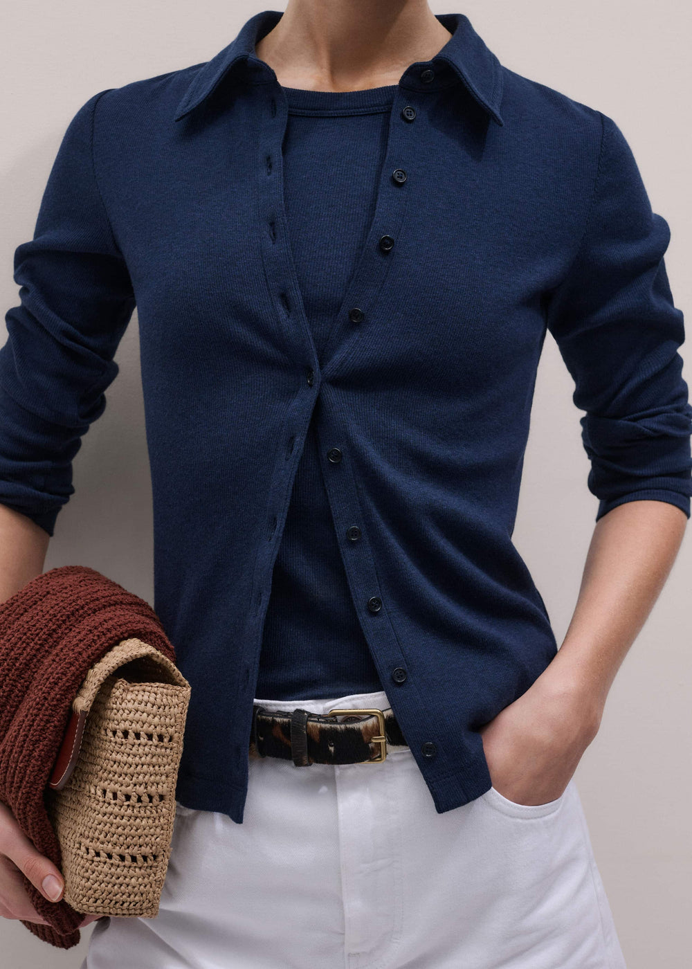 Navy Ultimate Crew Neck Perfect Basic Tank meandem