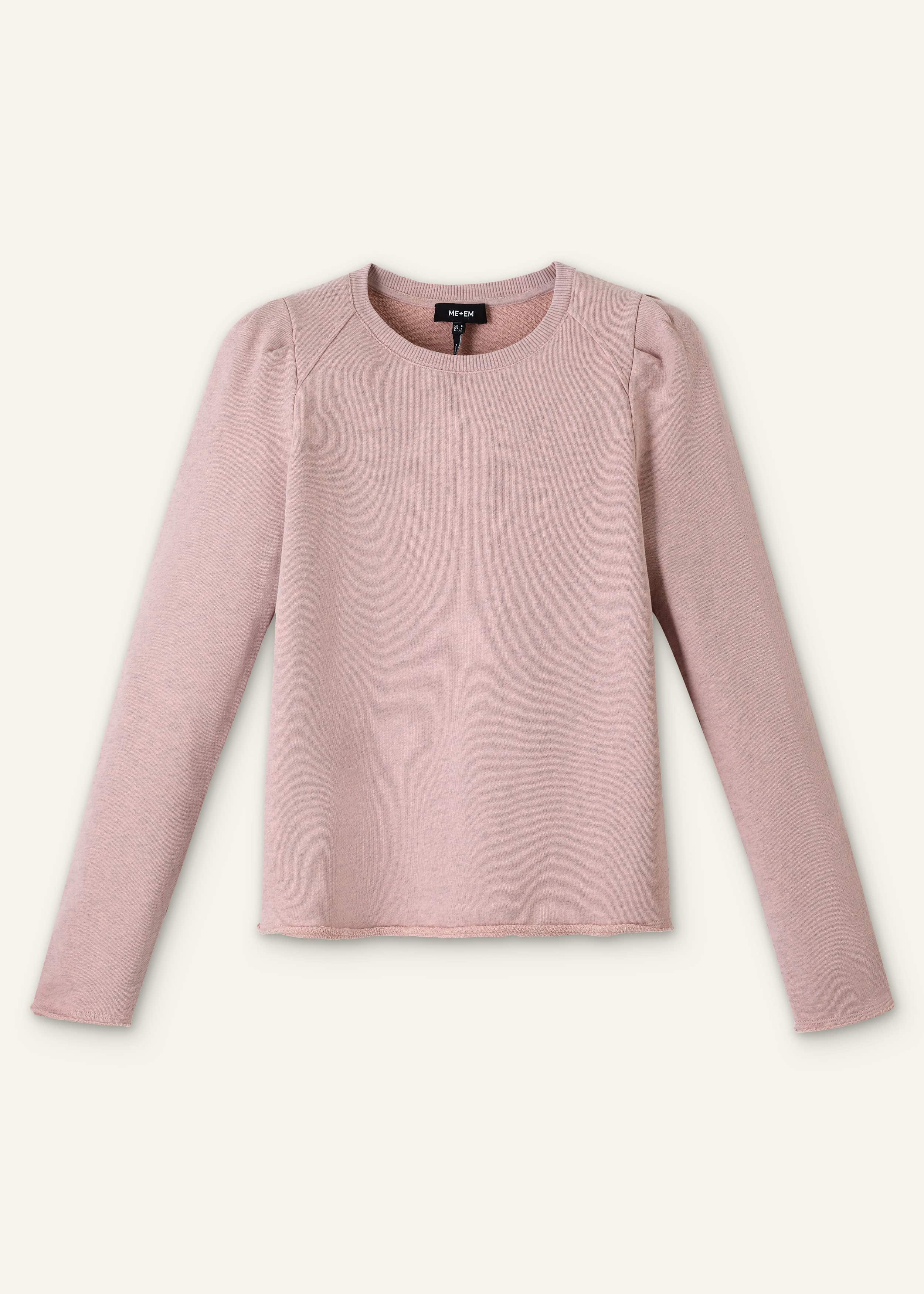Pink Raw Edge Feminine Sweatshirt meandem