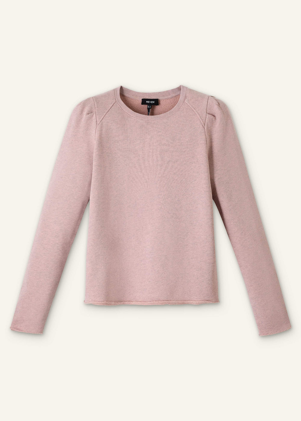 Pink Raw Edge Feminine Sweatshirt meandem