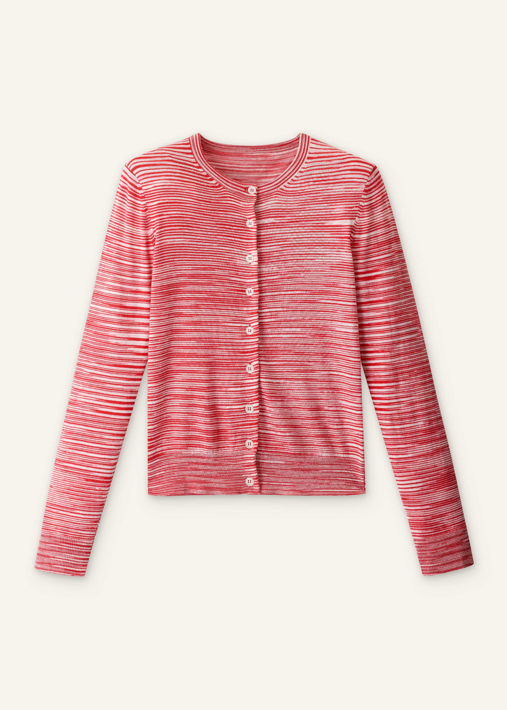 Red Spacedye Slim Fit Cardigan meandem