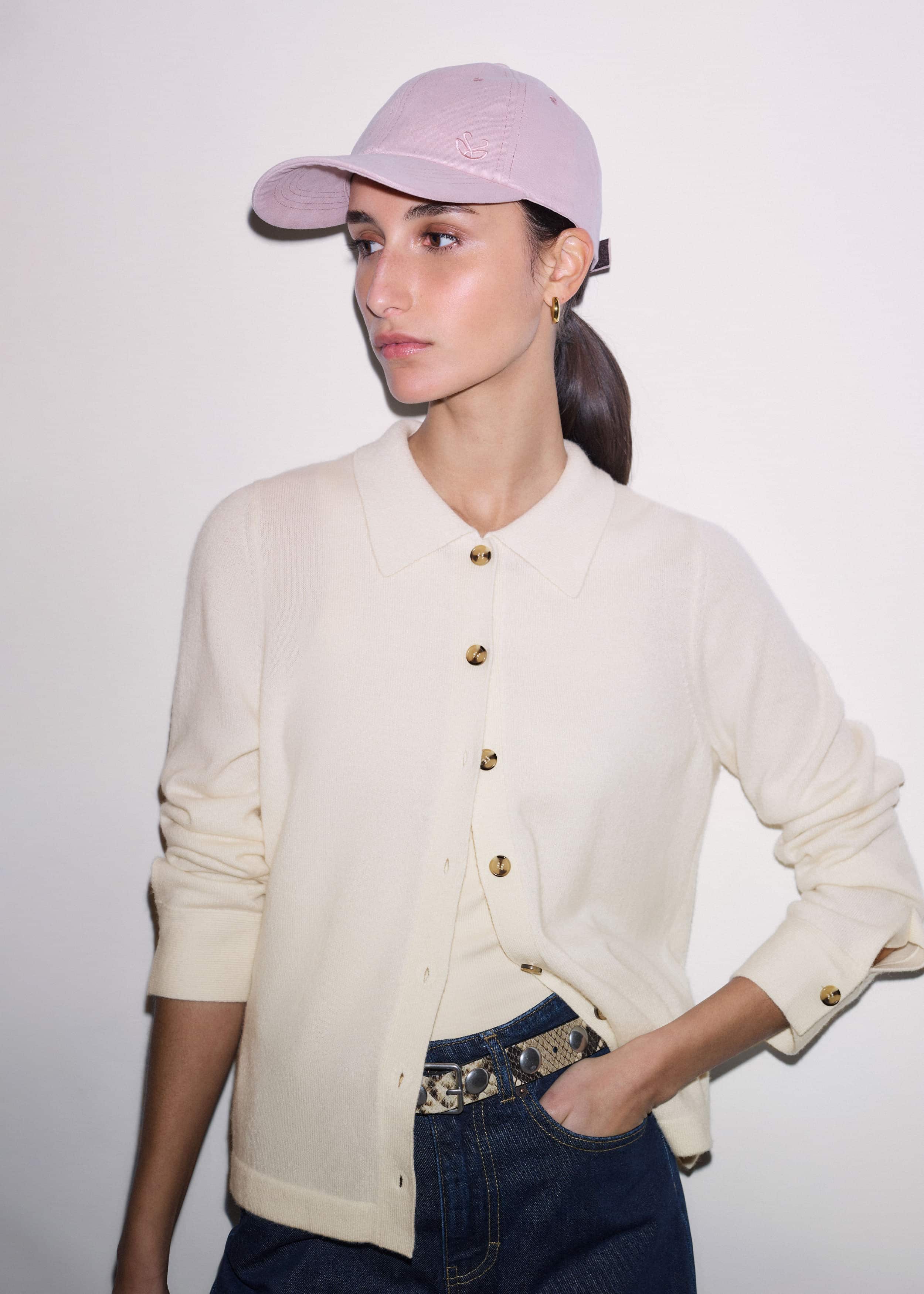 Cream Relaxed Knit Shirt meandem