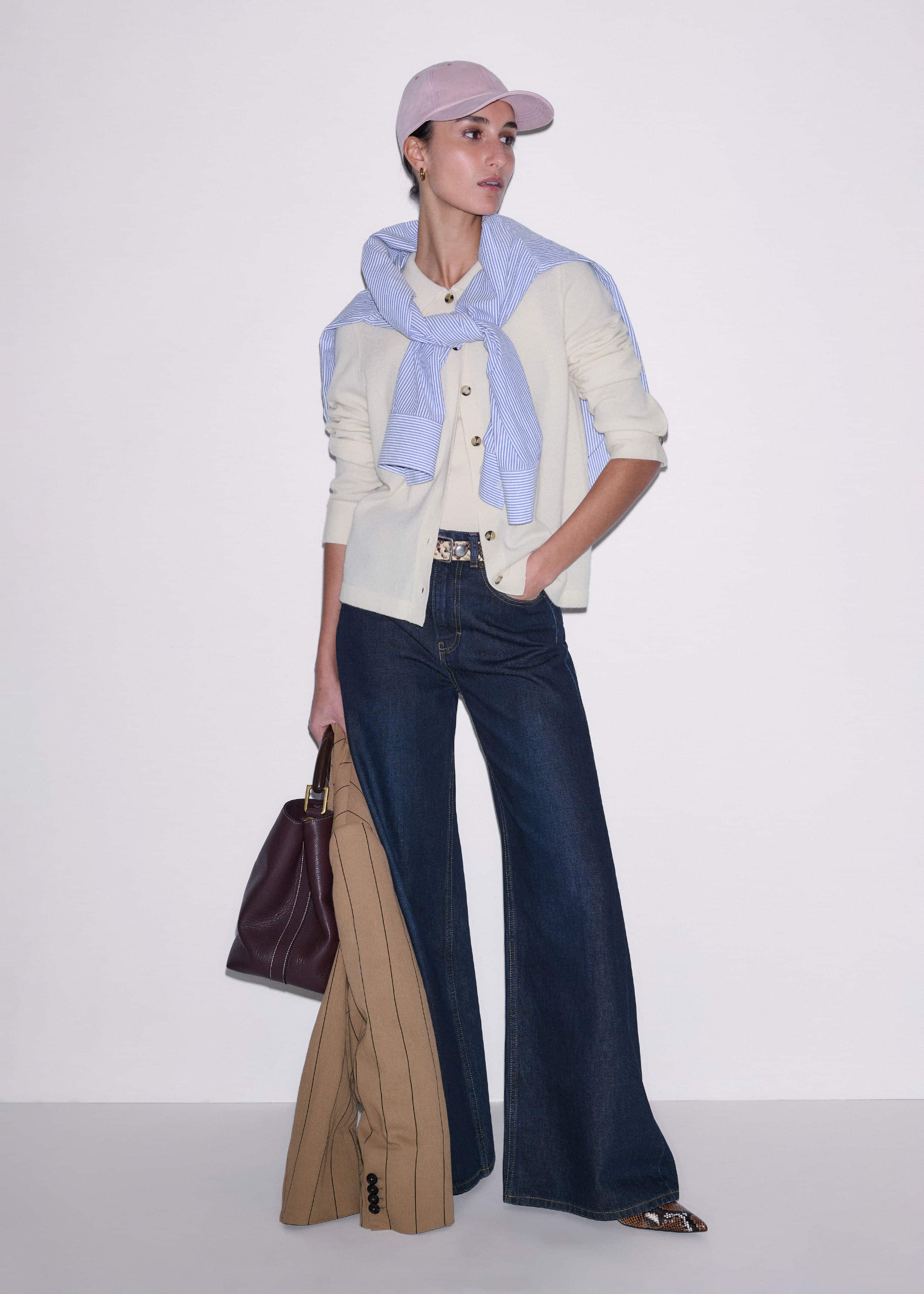 Cream Relaxed Knit Shirt meandem