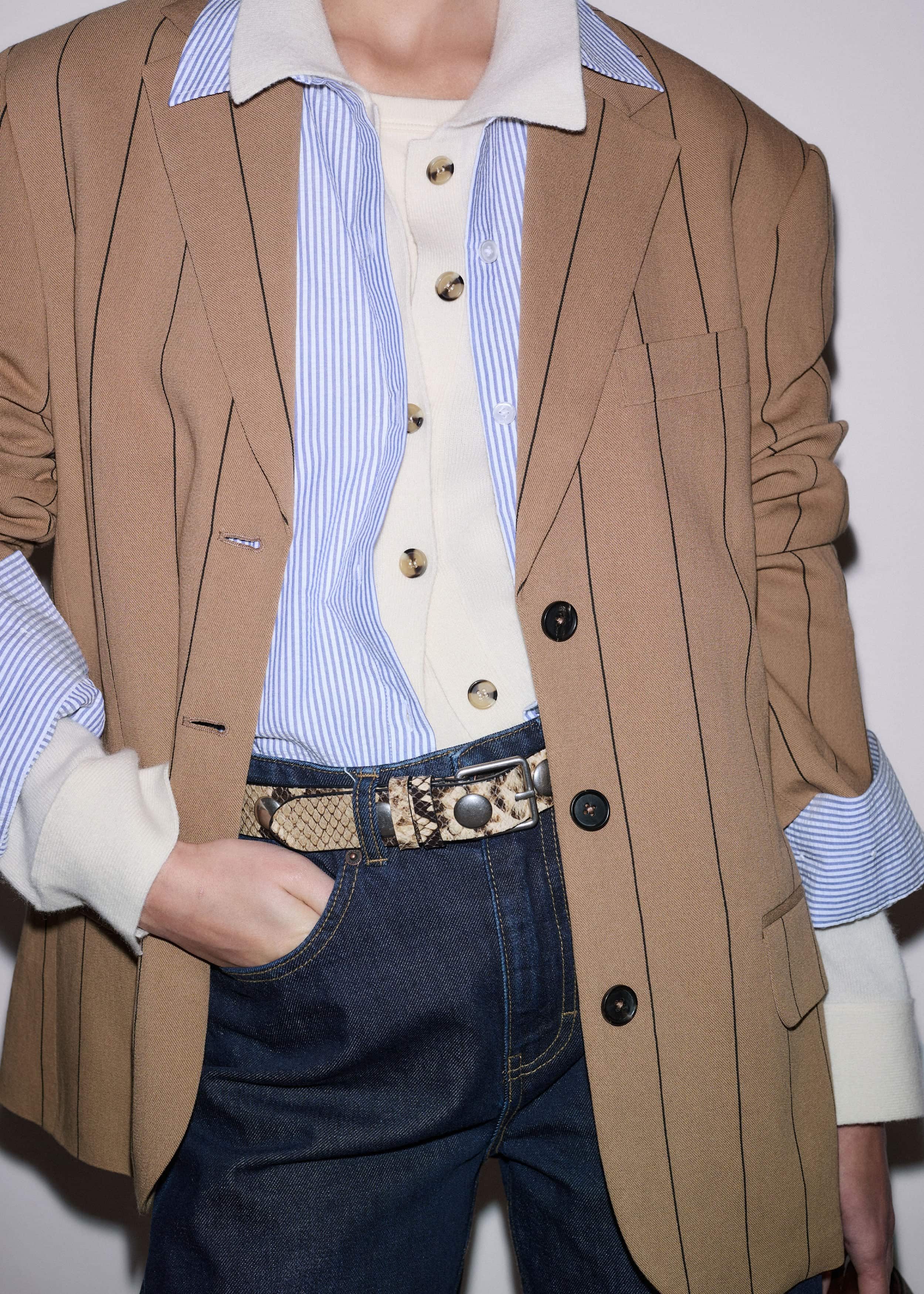 Cream Relaxed Knit Shirt meandem
